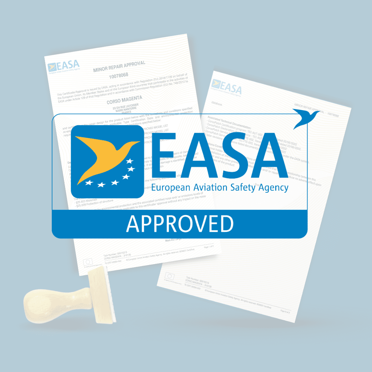 Notre solution de reparation rapide vient juste d etre approuvé par l EASA